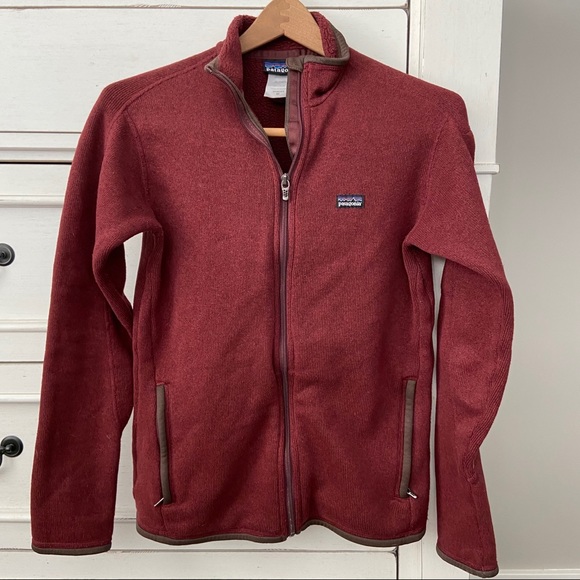 Patagonia Jackets & Blazers - Patagonia Maroon with Brown Trim Better Sweater.